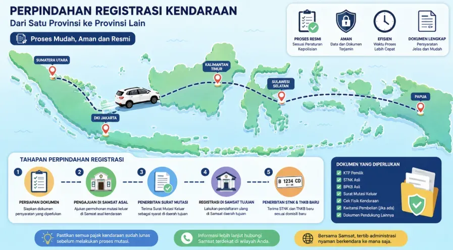 Biaya Mutasi Kendaraan ke Luar Daerah