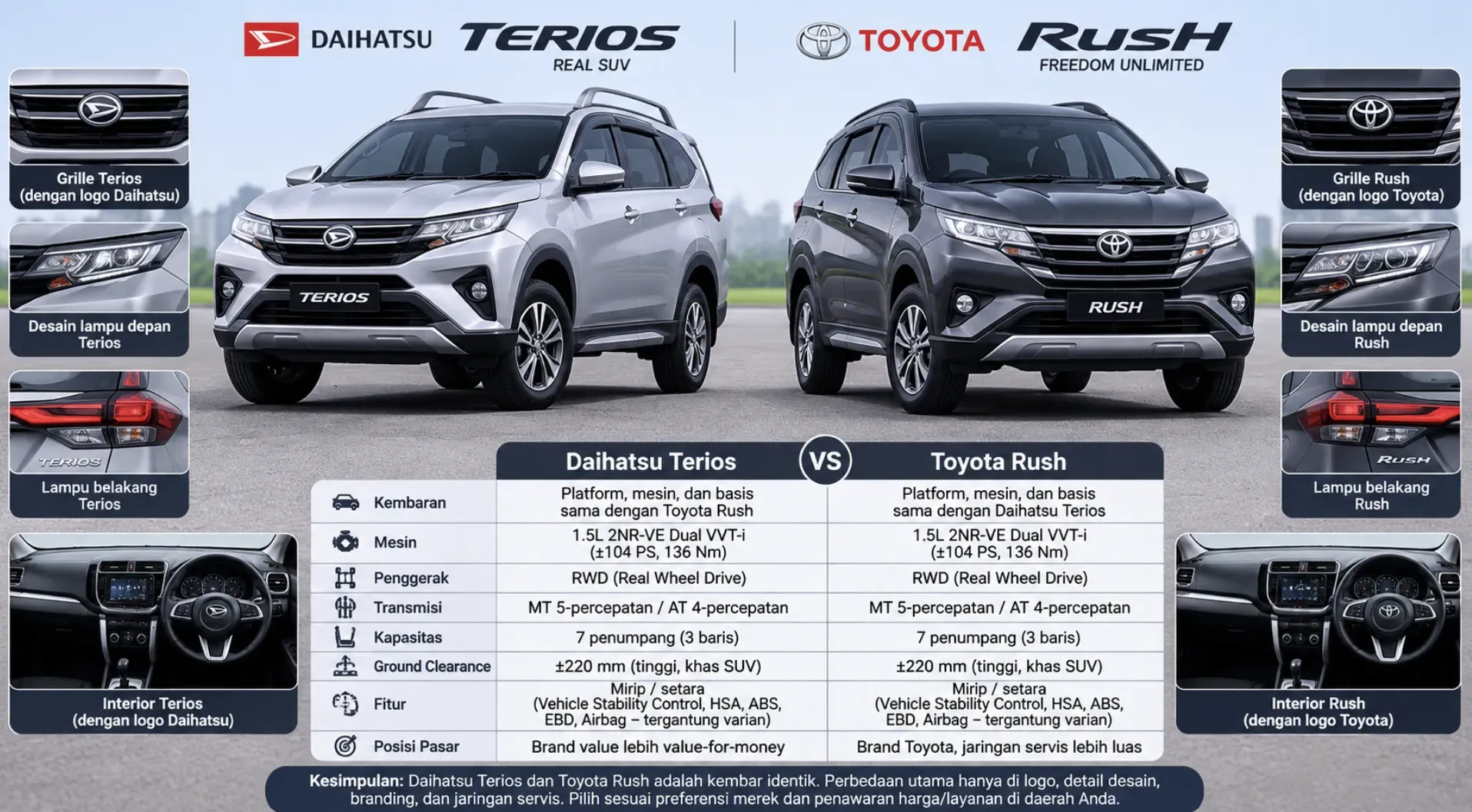 Daihatsu Terios vs Toyota Rush