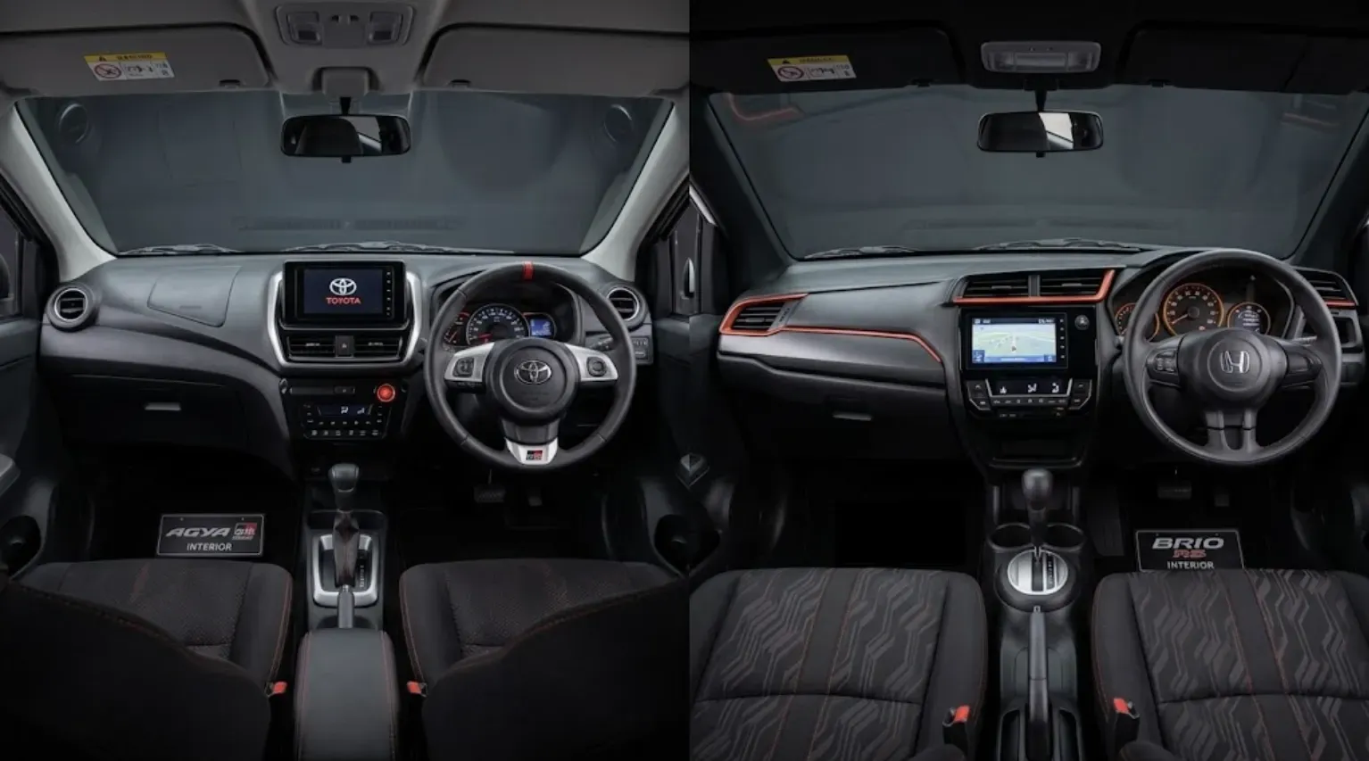 Interior Honda Brio vs Toyota Agya