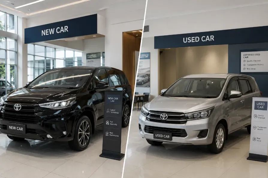 Mobil baru vs. mobil bekas